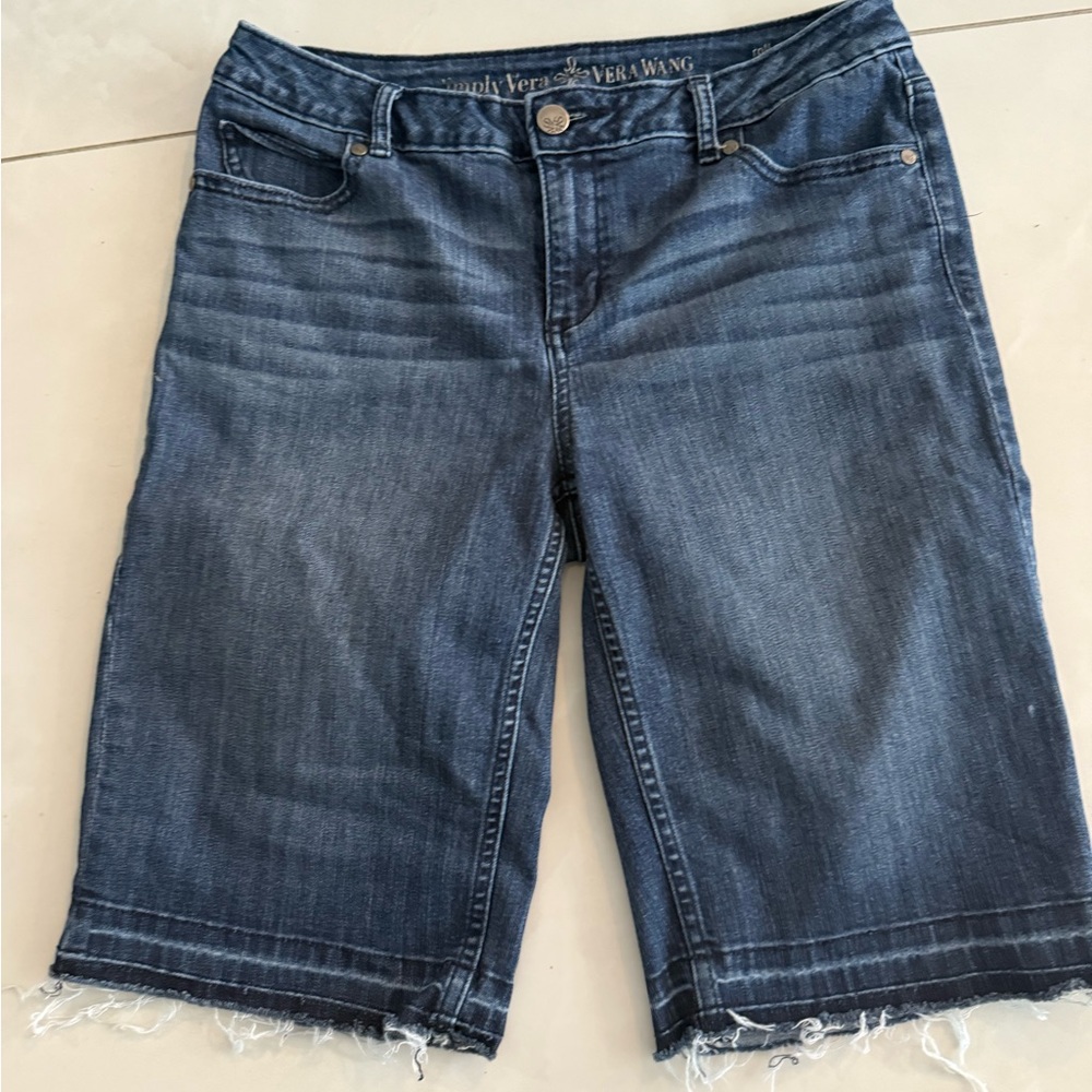 Vera Wang Blue Jean Bermuda Short